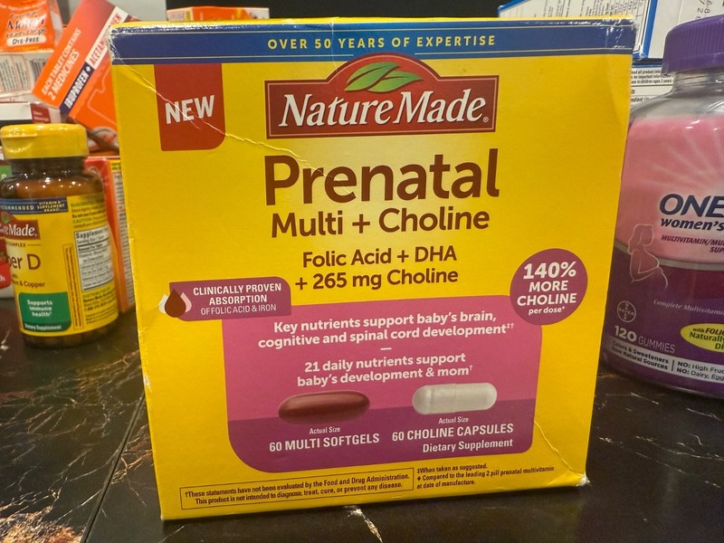 Nature Made Prenatal Multi + Choline+Folic Acid 265 MG 120ct