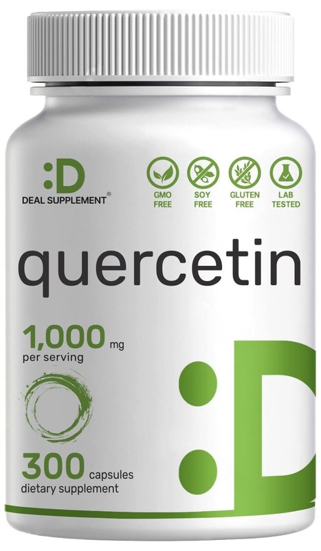 Quercetin 1000mg High Bioavailable Flavonoids Immune Support Antioxidant 300 Ct