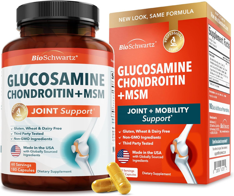 Glucosamine Chondroitin MSM Joint Support Supplement – Collagen Peptides, Tur…