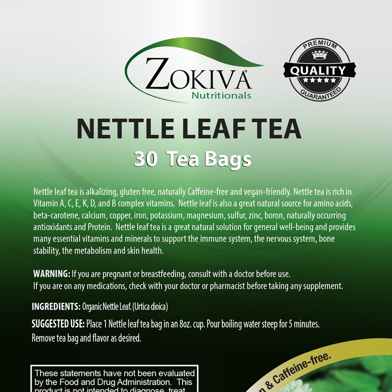 Nettle Leaf Tea Bags (30) Premium Quality, Caffeine-free Herbal Leaf Tea Bags gallery