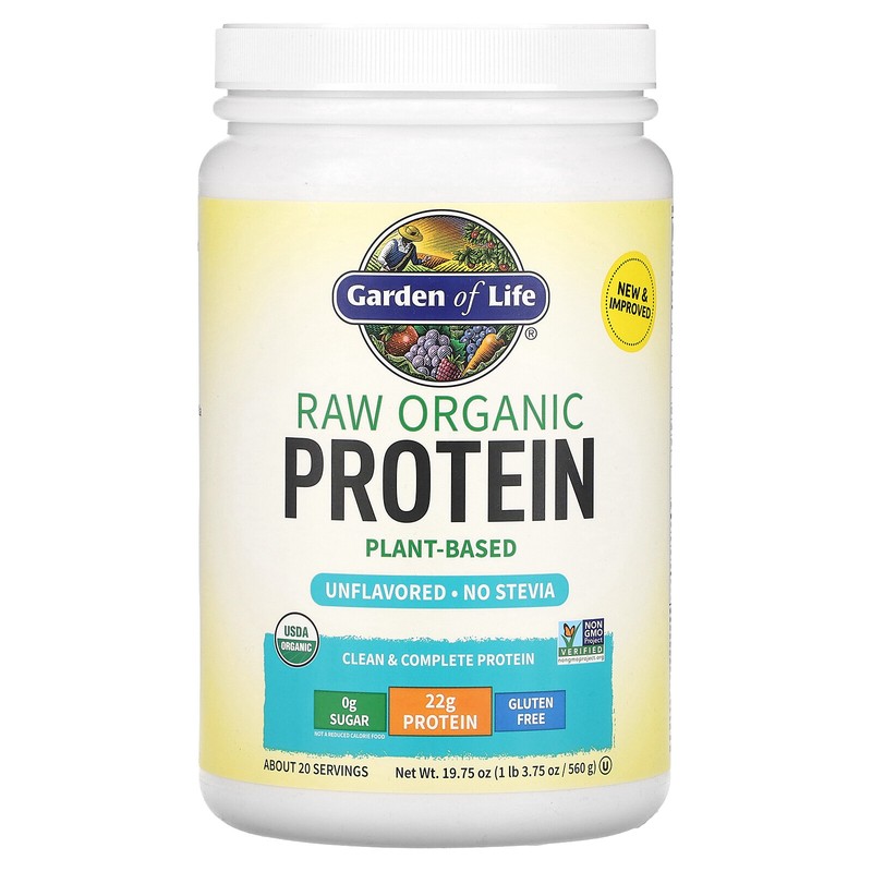 Garden of Life,RAW Organic Protein,Organic Plant Formula, Unflavored,1.25 lbs,
