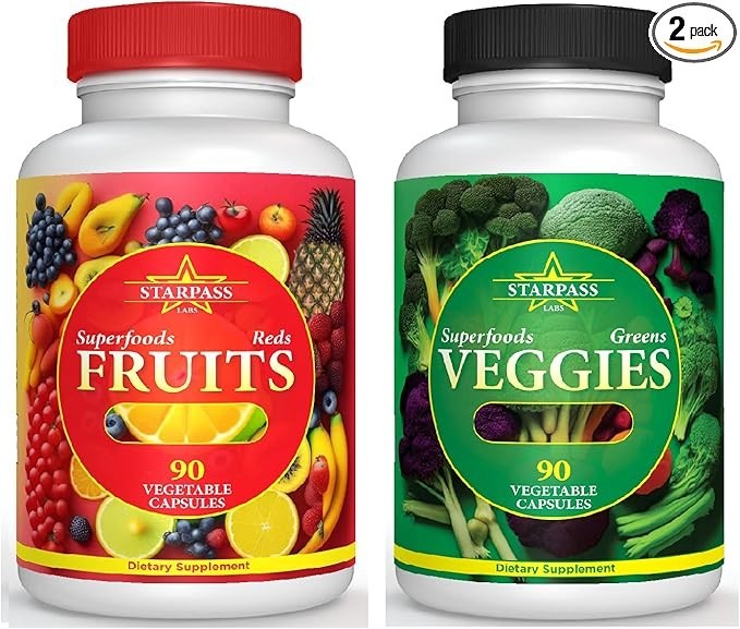 Vegetarian Balance of Superfoods Reds Fruits and Greens Vegan EXP 4/26