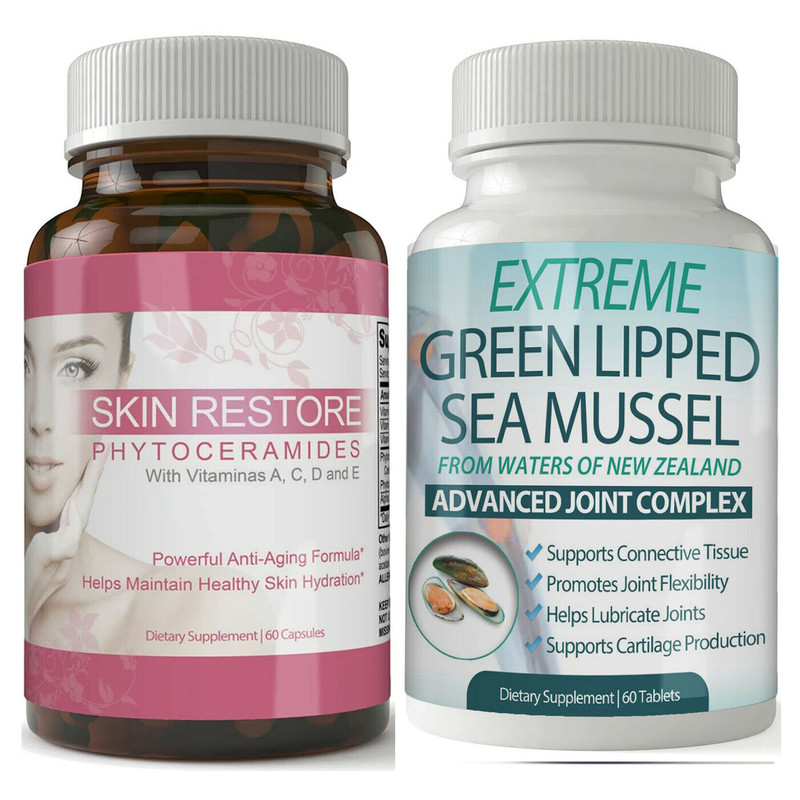 Green Lipped Sea Mussel Pills Skin Restore Help Hydration Anti-Aging Supplements