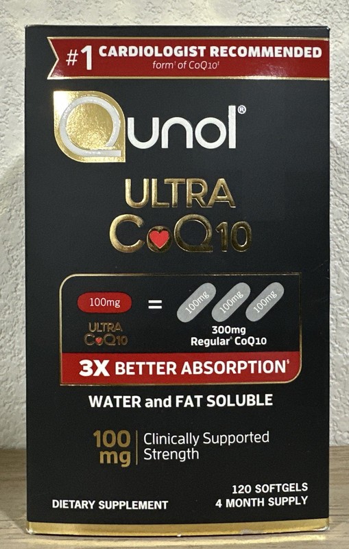 New Qunol Ultra Coq10 100mg – 3X Better Absorption – 120 Softgels Exp 08/2027+