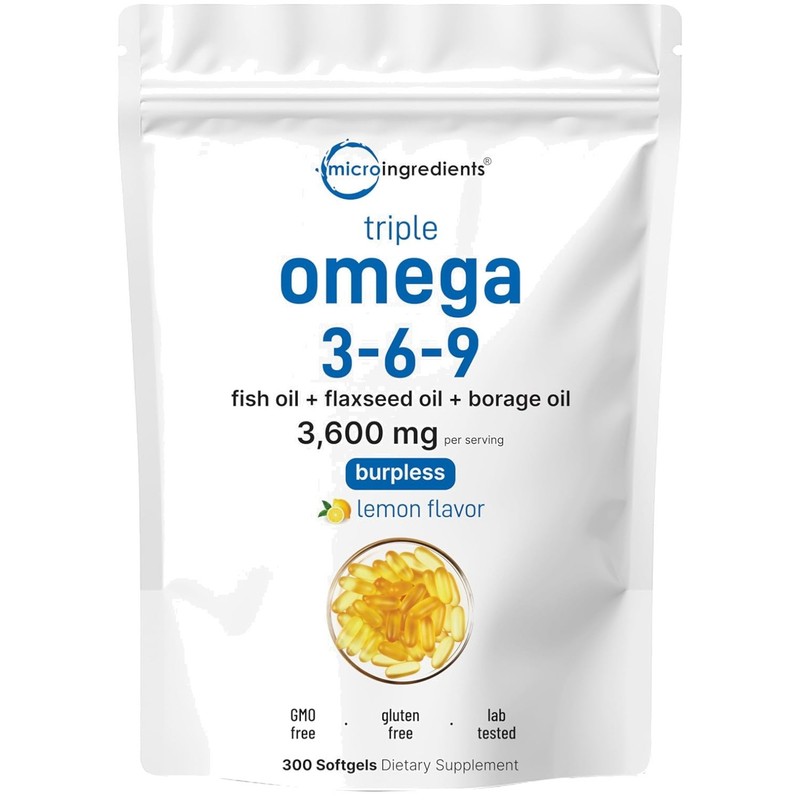Omega 3-6-9 Blend: Fish, Flaxseed, Borage