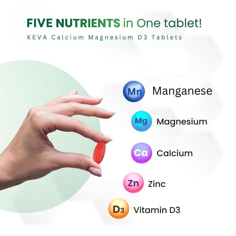 3 Pack KE.VA Calcium Magnesium D3 180 Tablets Daily Use gallery