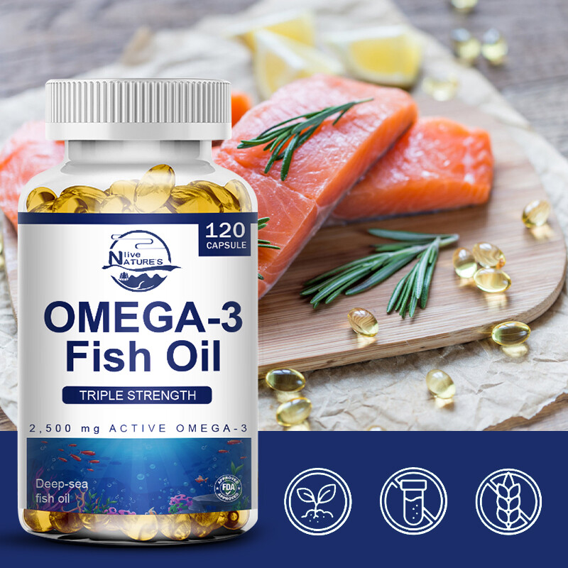 Omega 3 Fish Oil Capsules 3x Strength 2500mg EPA & DHA, Highest Potency 360PCS gallery