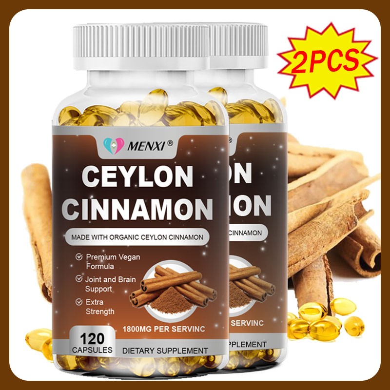 True Ceylon Cinnamon Capsules 1800mg Heart Health & Blood Sugar Support 240PCS