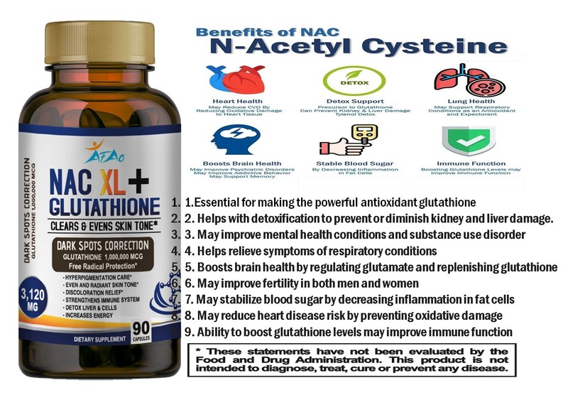 NAC N Acetyl Cysteine | 270 CAPSULES | Non-GMO, Gluten Free 3120 MG liver detox gallery