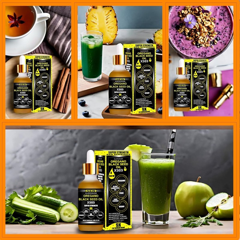 Oil Of Oregano With Black Seed Oil - 400 Servings, 2 in 1 Wild Oregano Oil wi... gallery