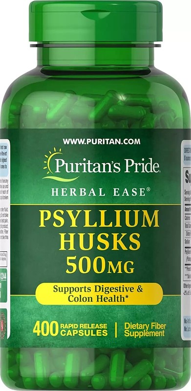Psyllium Husks 500 Mg, Supports Digestive and Colon Health 400 ct