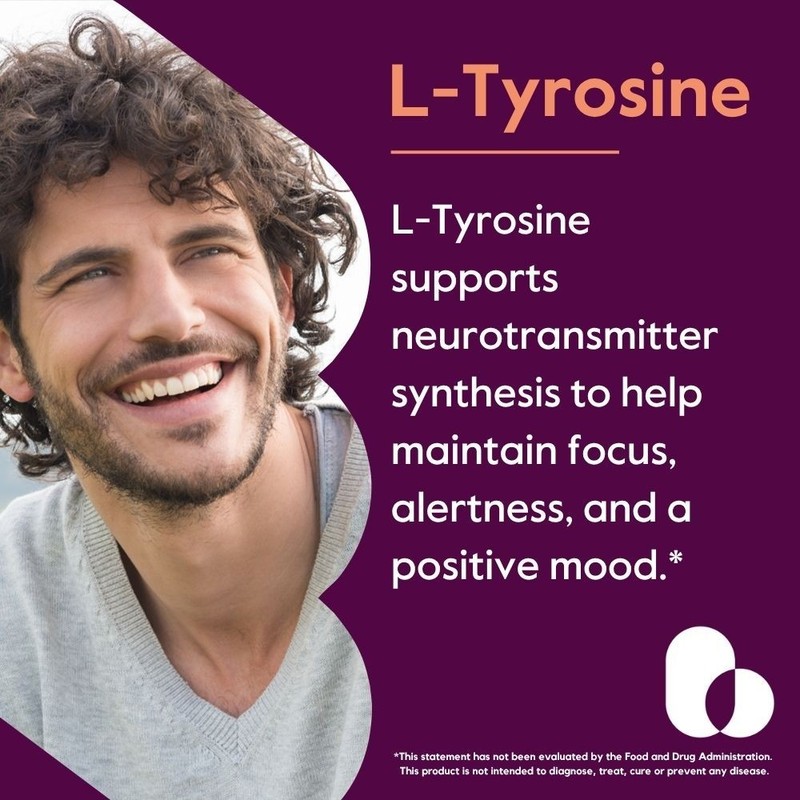 Bestvite L-Tyrosine 500mg (240 Capsules) - No Stearates - Non GMO - Gluten Free gallery