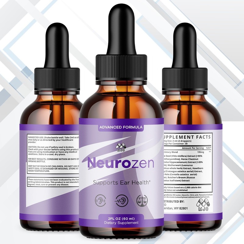 (5 Pack) Neurozen Drops Advanced Ear Health Support Neuro Zen 150 Servings gallery