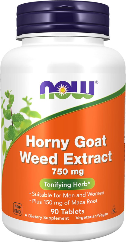 NOW Supplements, Horny Goat Weed Extract 750 Mg plus 150 Mg of Maca Root