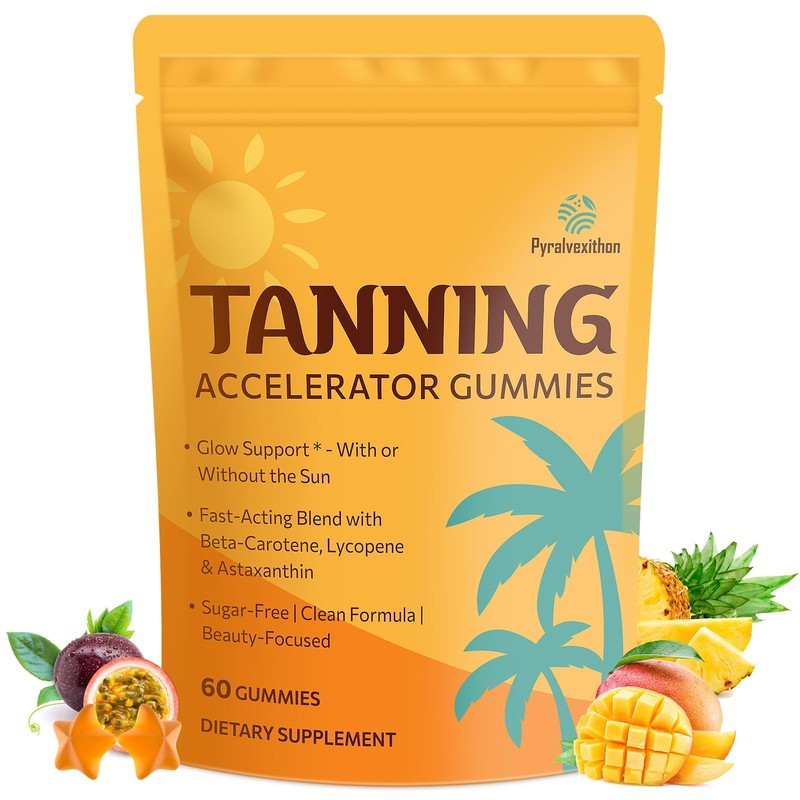 Tanning Gummies with Astaxanthin for Women and Men | Sunless Tanning Suppleme…