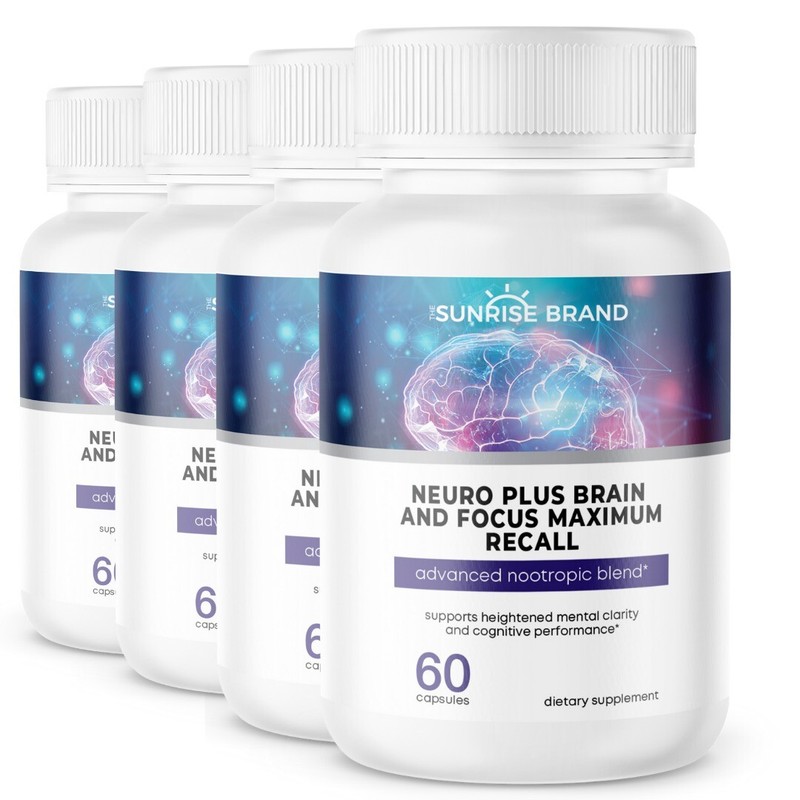 Brain Booster Super Nootropic Supplement Focus, Energy, Memory, Clarity – 4 pack