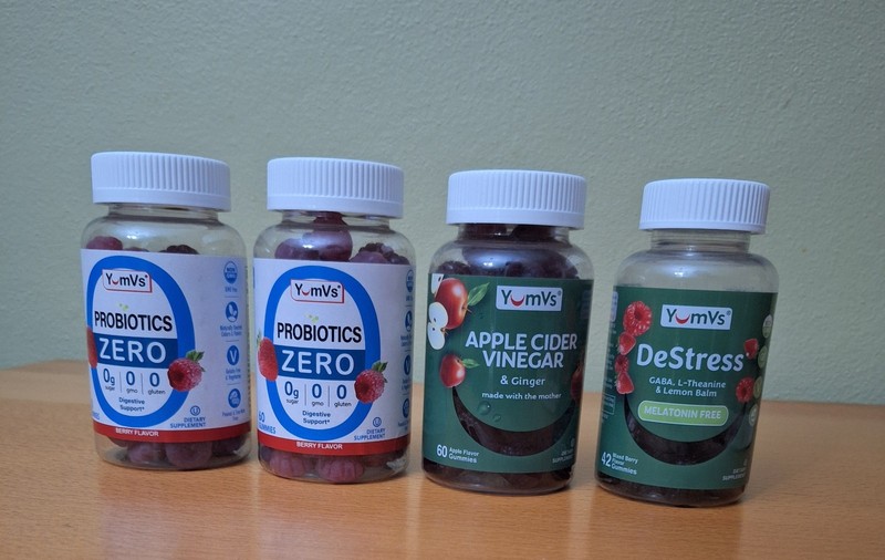 YumVs Probiotics Zero ACV Ginger DeStress Gummy Supplements Lot Sealed New