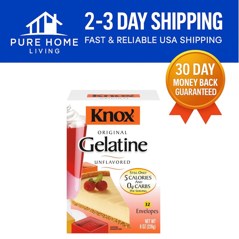 Unflavored Gelatin – 32 Packets for Delectable Desserts