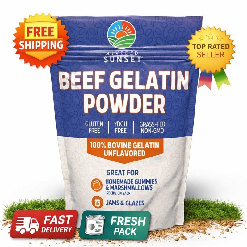Unflavored Beef Gelatin Powder 5 oz (142g) Protein Collagen Baking Supplement
