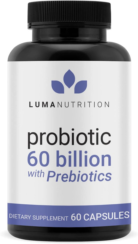 Luma Nutrition Probiotics 60 Billion CFU, with Prebiotics, Digestive Health 60ct