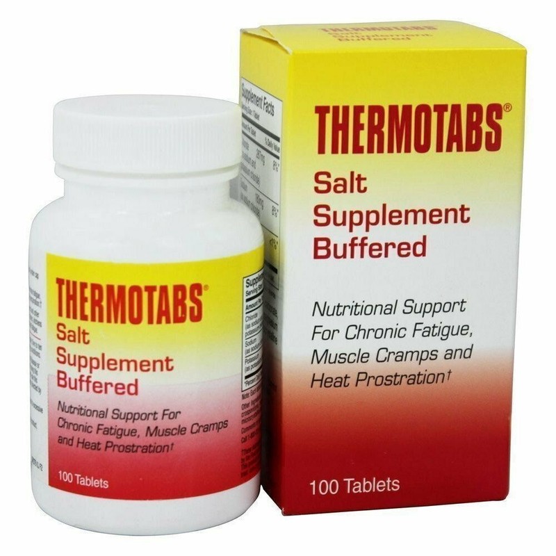 THERMOTABS Salt Supplement Buffered Tablets Nutrional Support 100 Count 2 Pack