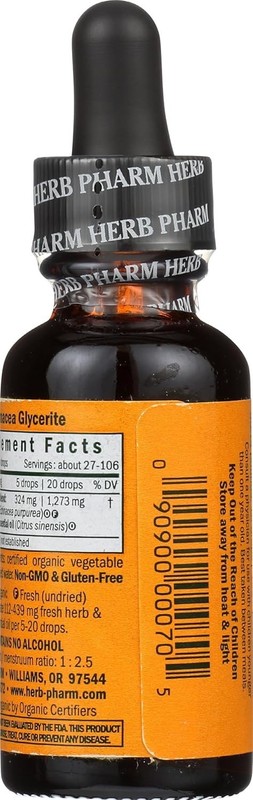 Herb Pharm KIDS Alcohol Free Echinacea Immune Support Herbal Tonic Flu Cold