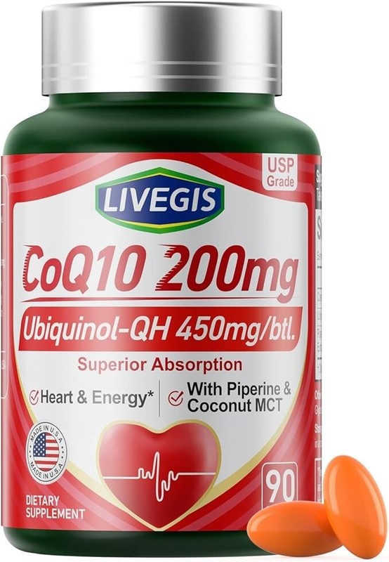 CoQ10 200mg Softgels, Ultra CoQ10 Ubiquinone 200mgWith Coconut. 09/27