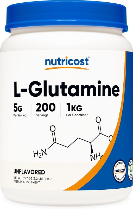 Nutricost L-Glutamine Powder 1 KG – Unflavored, 2.2 Pound (Pack of 1)