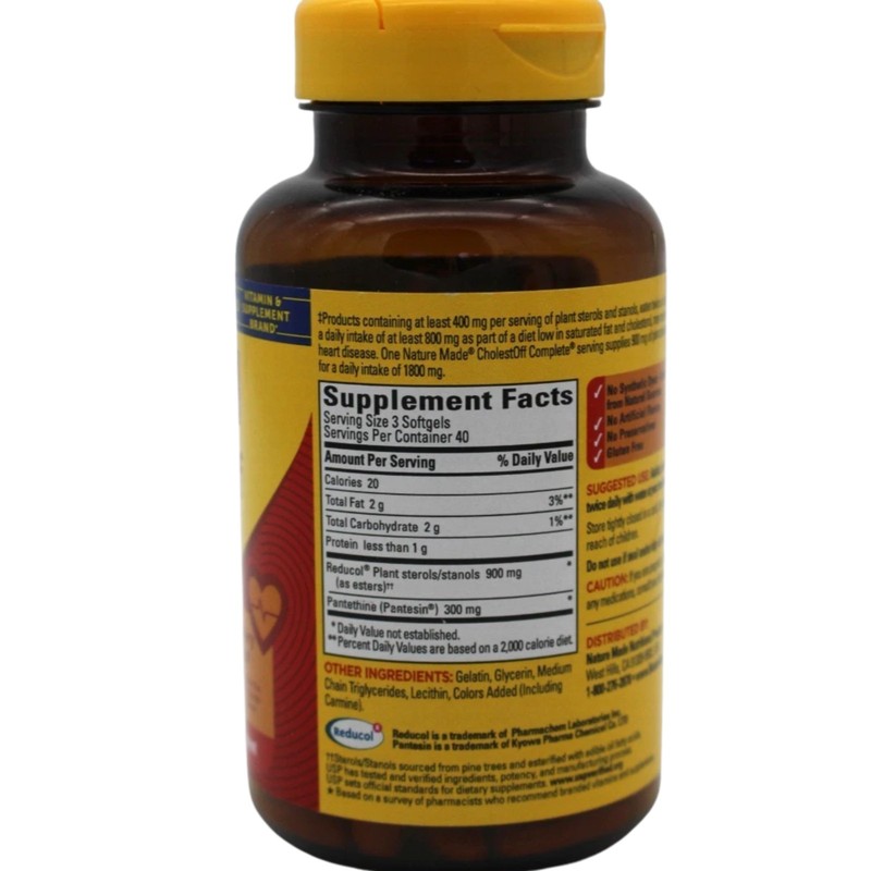 Nature Made CholestOFF Complete 120 Softgels Reduces Cholesterol Exp 02/26 gallery