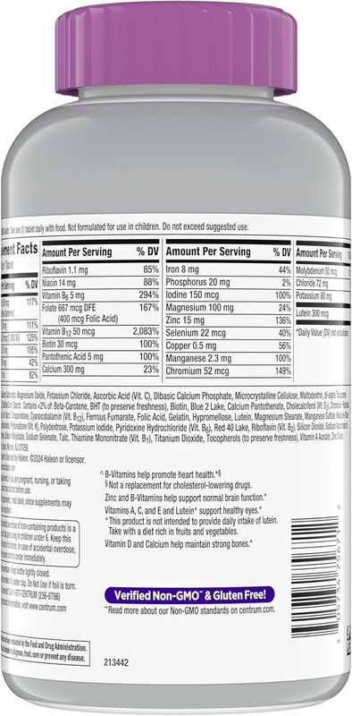 Centrum Silver Women's Multivitamin for Women 50 Plus 200 Ct Exp: 1/2026 gallery
