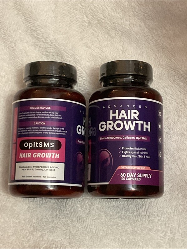 2X Rainbow Nutrients ADVANCED Hair Growth Vitamins – Biotin 10,000mcg, Collagen gallery