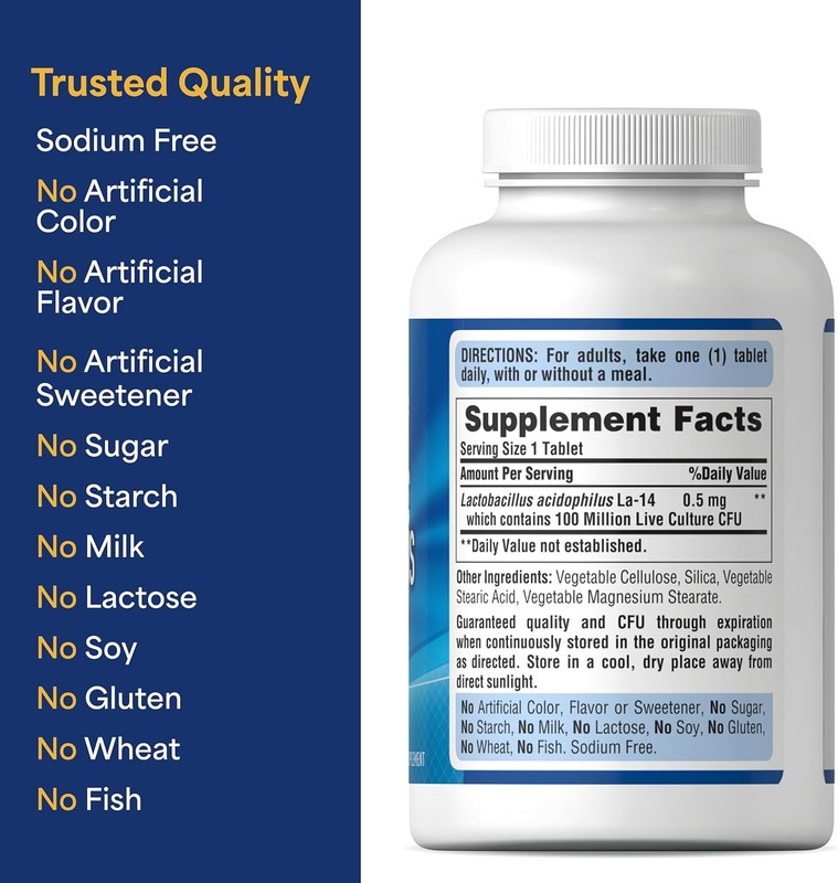 Puritan's Pride Daily Probiotic Acidophilus, 100 Million Live Cultures Probiotic gallery