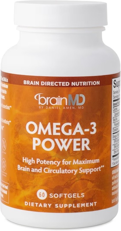 BrainMD Omega-3 Power 60ct 1600mg EPA/DHA Brain & Circulatory Support