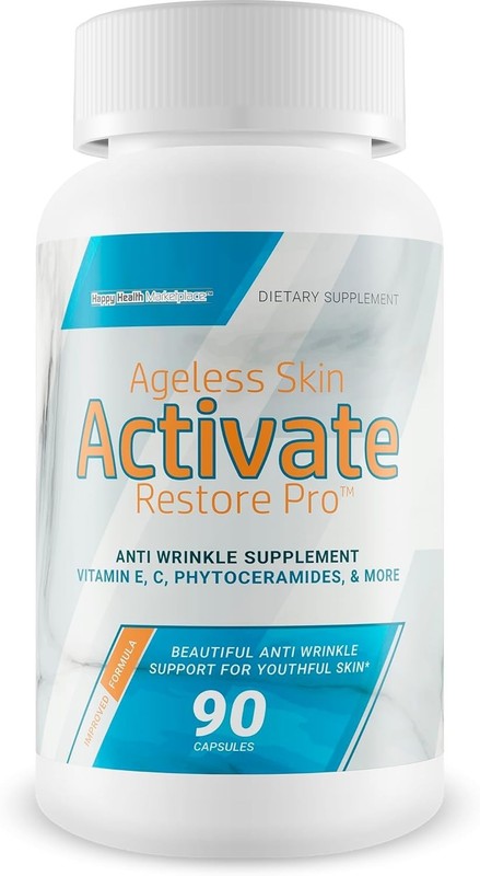 Ageless Skin Activate Restore Pro Anti-Wrinkle Supplement Cayenne Phytoceramide