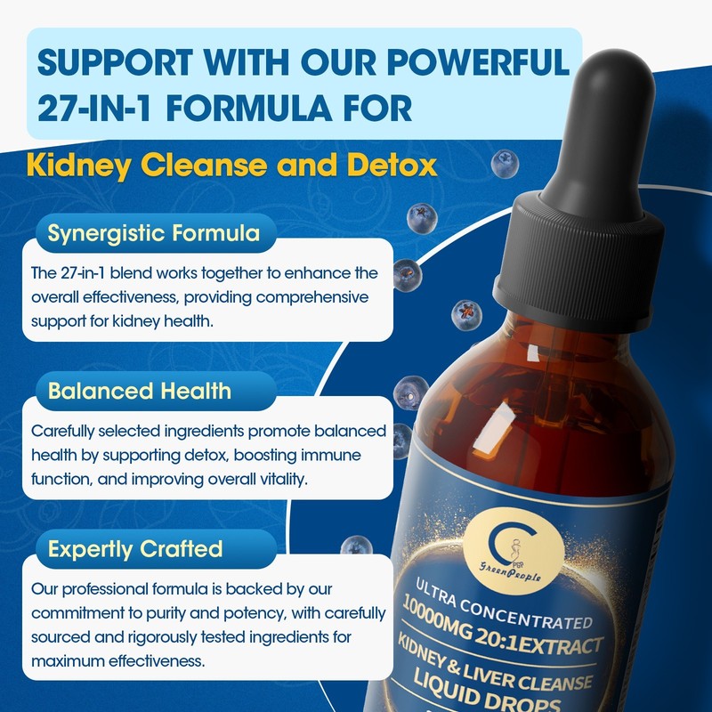 Kidney Cleanse Detox & Repair Drop Vegan Kidney Support Alcohol-Free Non-GMO gallery