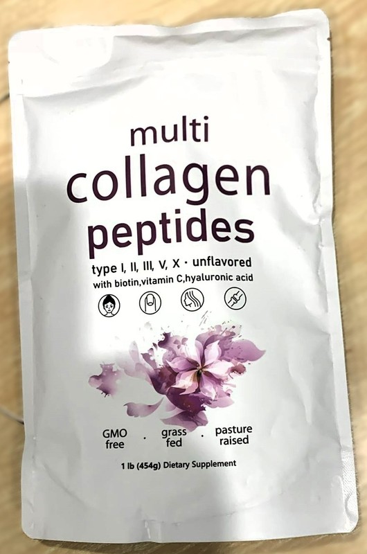2 Pack Multi Collagen Peptides Powder 1lb Unflavored no GMO Type I,II,III,V,X gallery