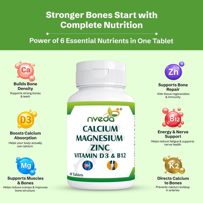 5 Pack Nve.da Calcium 1000mg D3 K2 Tablets 300 Ct gallery