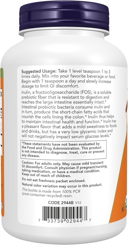 Now Foods Organic Inulin Prebiotic Pure Powder, 8 oz. gallery