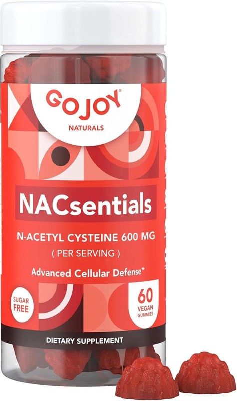 GOJOY 7-in-1 Sugar-Free NAC Gummies – NACsentials 600mg N-Acetyl Cysteine wit…