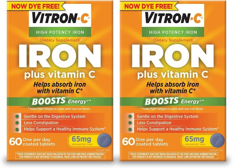 Vitron C High Potency Iron & Vitamin C Tablets 60ct ( 2 pack ) ^