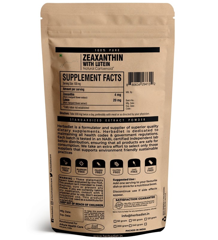 Zeaxanthin with Lutein Powder 20% - Eye Health Supplement for Vision Support gallery