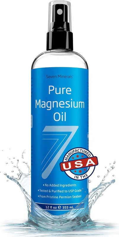 Aerosol De Aceite De Magnesio (12Fl Oz) Puro Y Sin Perfume, Hecho