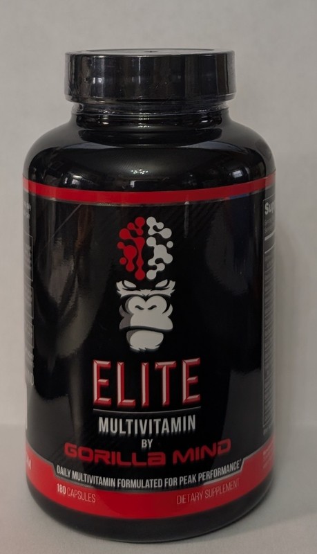 Gorilla Mind Elite Multivitamin 180 Count AM PM Daily Exp 05/2026