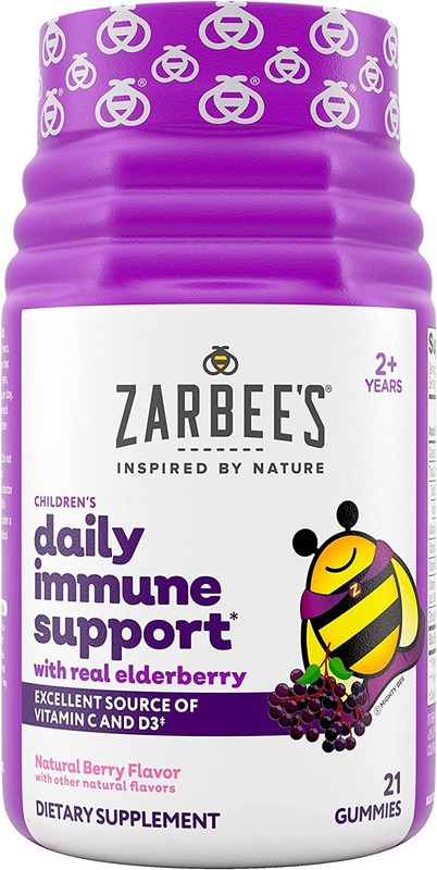 Zarbee’s Elderberry Gummies for Kids with Vitamin C, Zinc & Elderberry, Daily…