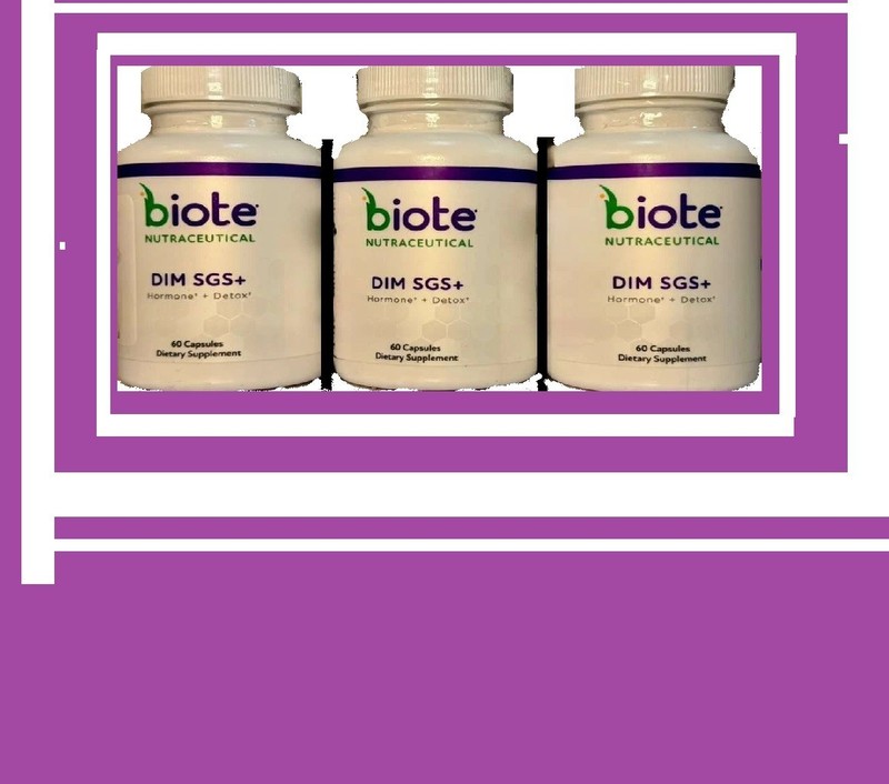 3 Pack Biote Nutraceuticals DIM SGS+ Hormone & Detox Support 60 Caps exp 3/26