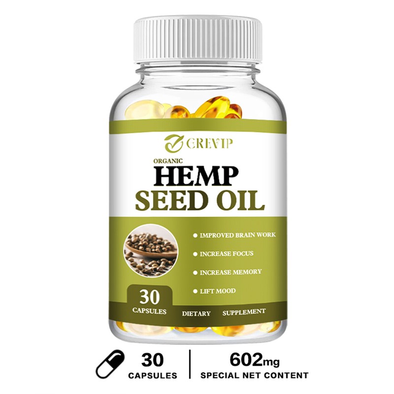 Hemp Seed Oil – for Calm, Sleep, Stress, Anxiety, Pain – Vitamin A, Omega-3,6,9