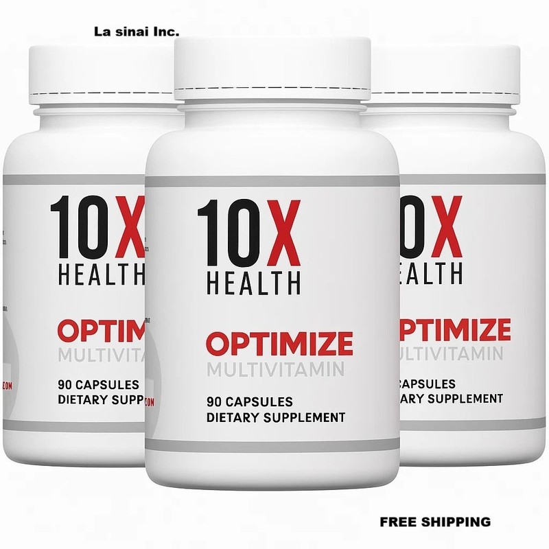 3 07/2027 Authentic 10X Health Optimize Methylated Multivitamin 90 Caps EXP PACK