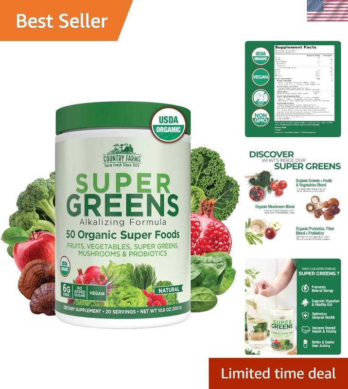 Organic Greens Drink – 50 Superfoods for Digestive & Immune Support