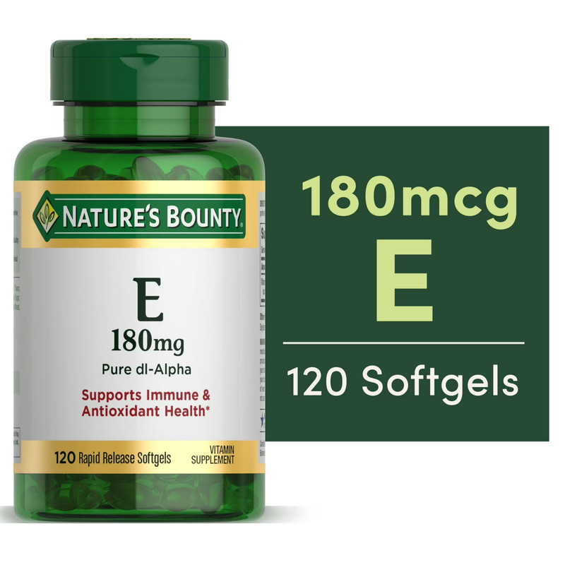 Nature’s Bounty Vitamin E 180mg Pure DL-Alpha 400 iu 120 Softgels