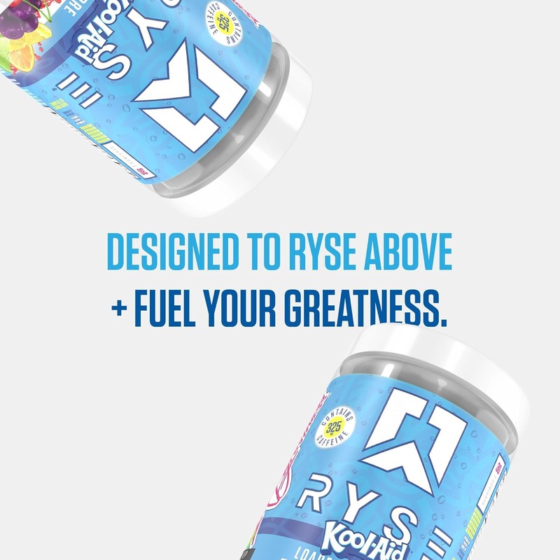 RYSE Loaded Pre Workout Powder Kool Aid | 13.1 oz Exp: 08/2026 gallery